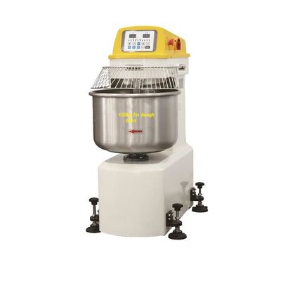 Máy nhào bột xoắn ốc 120kgs Tốc độ kép với móc không gỉ bát cố định
