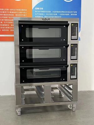 Lò nướng bánh 9 khay Yasur Electric 300c 40x60 Lò nướng bánh 3 tầng