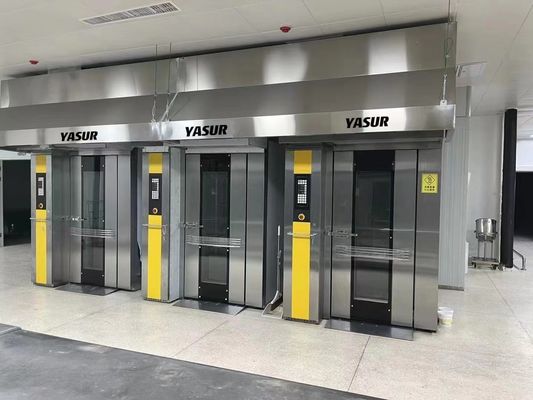Yasur 3kw Lò nướng giá đỡ Lò nướng đơn Rack Gas Rotary Lò nướng 18 khay 40X60cm
