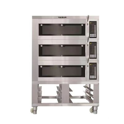 Lò nướng điện thương mại 11kw 300c Lò nướng 3 tầng 6 khay 18 &quot;X26&quot; US Khay