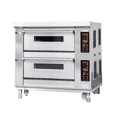 Mô-đun 6 khay 40x60 Lò nướng bánh bằng gas với đá hơi