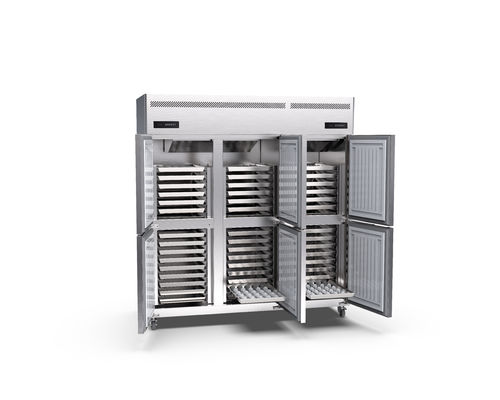 Tủ đông thẳng đứng thương mại lớn 850w 45 khay 220v Tủ đông thẳng đứng 6 cửa