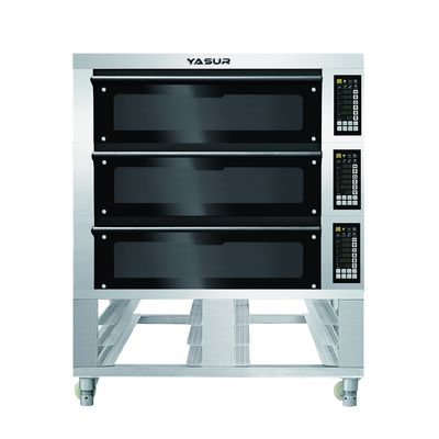 Lò Nướng Điện 3 Tầng 6 Khay Yasur Cho Khay 40X60cm, 11Kw Dùng Làm Bánh Nướng Bánh Cookie Và Pizza