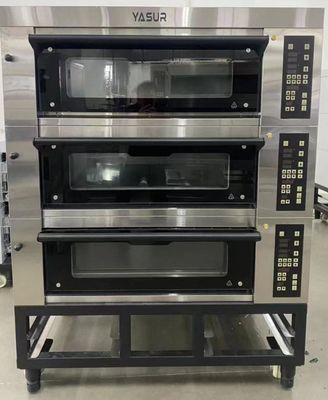 Lò nướng bánh mì châu Á 40x60 9 Khay 3 Lò nướng gas cho bánh mì