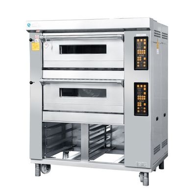 Lò nướng bánh 2 tầng 4 khay 40X60cm dành cho bánh mì Bánh quy Nướng bánh pizza