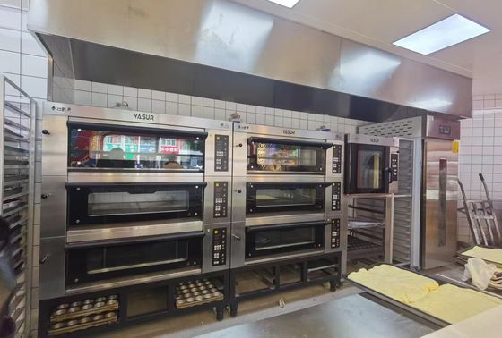 Lò nướng bánh mì châu Á 40x60 9 Khay 3 Lò nướng gas cho bánh mì