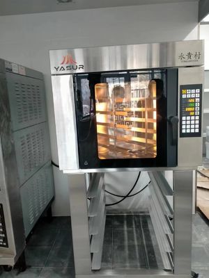 Lò nướng gas thông thường Yasur Hot Air 5 khay của Mỹ Lò nướng bánh mì và bánh ngọt Đan Mạch 18&quot;X26&quot; 9.5Kw, có hơi nước