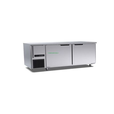 Tủ đông bàn thương mại 1200 × 700 × 800mm Tủ đông bàn làm việc 260l 200w Hai cửa