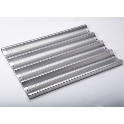 Dịch vụ thực phẩm NSF 5 Loaf Khay nướng bánh mì bằng nhôm tráng men Chảo bánh mì kiểu Pháp