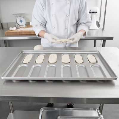 41055 Khay Chảo Hoagie Bun Đầu Tròn Bằng Thép Aluminized Tráng Men