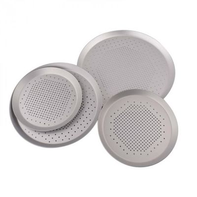 Khay nướng bằng nhôm đục lỗ Khay bánh pizza đục lỗ tròn 16 inch được Anodised cứng