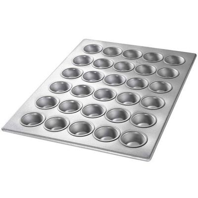 Khay Nướng Bánh Bằng Nhôm Có Rãnh Bạc Trong Dịch Vụ Thực Phẩm Vi Sóng NSF 26200 Chảo Bánh Bundt Mini Bằng Hợp Kim