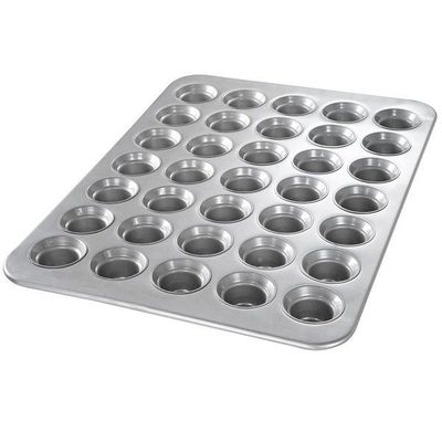 Khay Nướng Bánh Bằng Nhôm Có Rãnh Bạc Trong Dịch Vụ Thực Phẩm Vi Sóng NSF 26200 Chảo Bánh Bundt Mini Bằng Hợp Kim