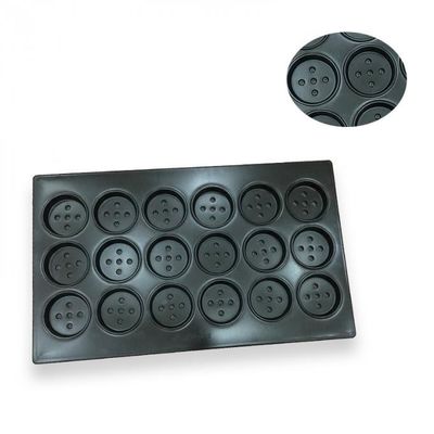 Khay nướng nhôm tròn chống dính 1.5mm Wehs102-10 Khay cuộn Hamburger so le sâu