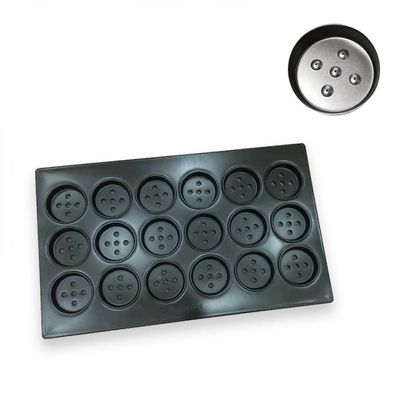 Khay nướng nhôm tròn chống dính 1.5mm Wehs102-10 Khay cuộn Hamburger so le sâu