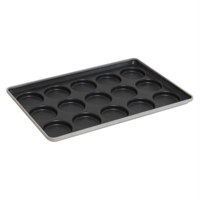 Khay Nướng Nhôm Tráng Men NSF 41005 15 Khuôn Muffin Top Nướng Bánh Hamburger Bun
